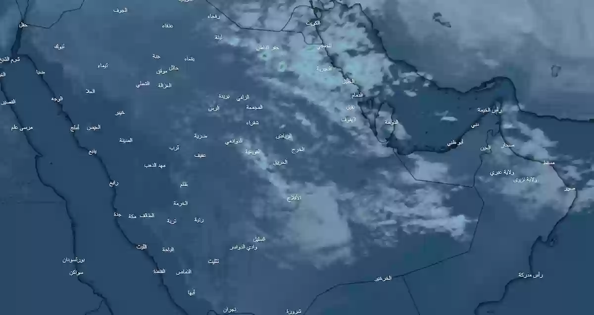 اجواء المملكة غائمة وتوقعات بامطار خفيفة إلى متوسطة